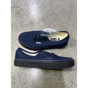 Vans Authentic Shoes Custom Navy Blue Black Mens Size 4.5 Womens Size 6 New Rare
